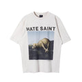 Saint Michael "HATE SAINT" Sheep & Landscape Vintage T-Shirt - Off-White